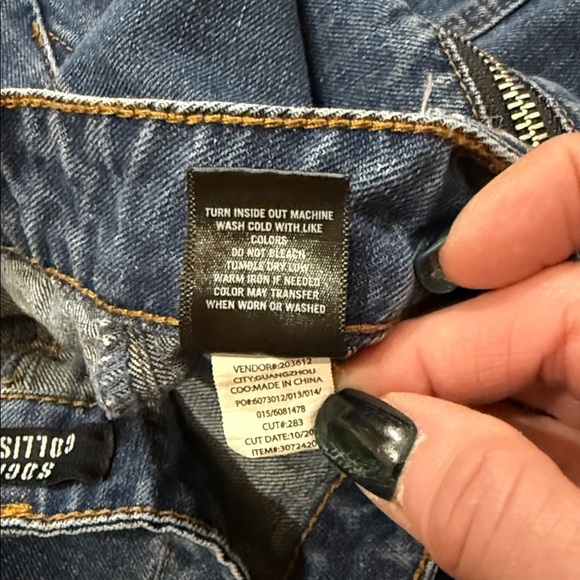 Social Collision Zip Off Blue Denim Convertible Midi Cargo Skirt size SM - Picture 13 of 14